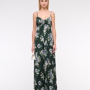 Abercrombie & Fitch Green Floral Midi Dress